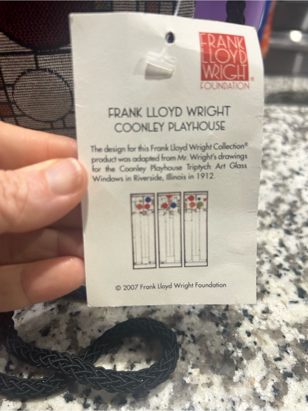 Frank Lloyd Wright Geometric Tapestry Crossbody - Coonley Playhouse - Picture 2 of 6
